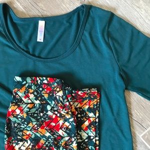 Long Sleeve Lynnae and OS floral Legging set